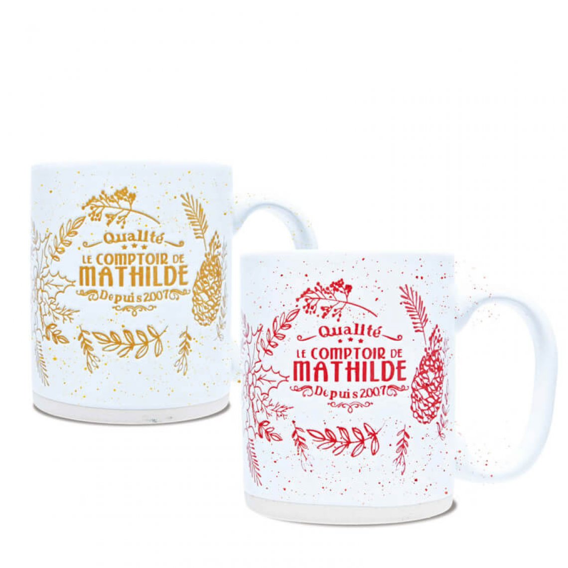 Mug de No&euml;l - Design en relief